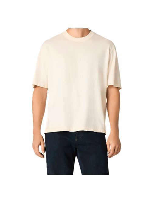 Golden Goose T-shirt Unisex Star in cotone bianco vintage con stampa nera sul retro Golden Goose | GUP01873P00241811616